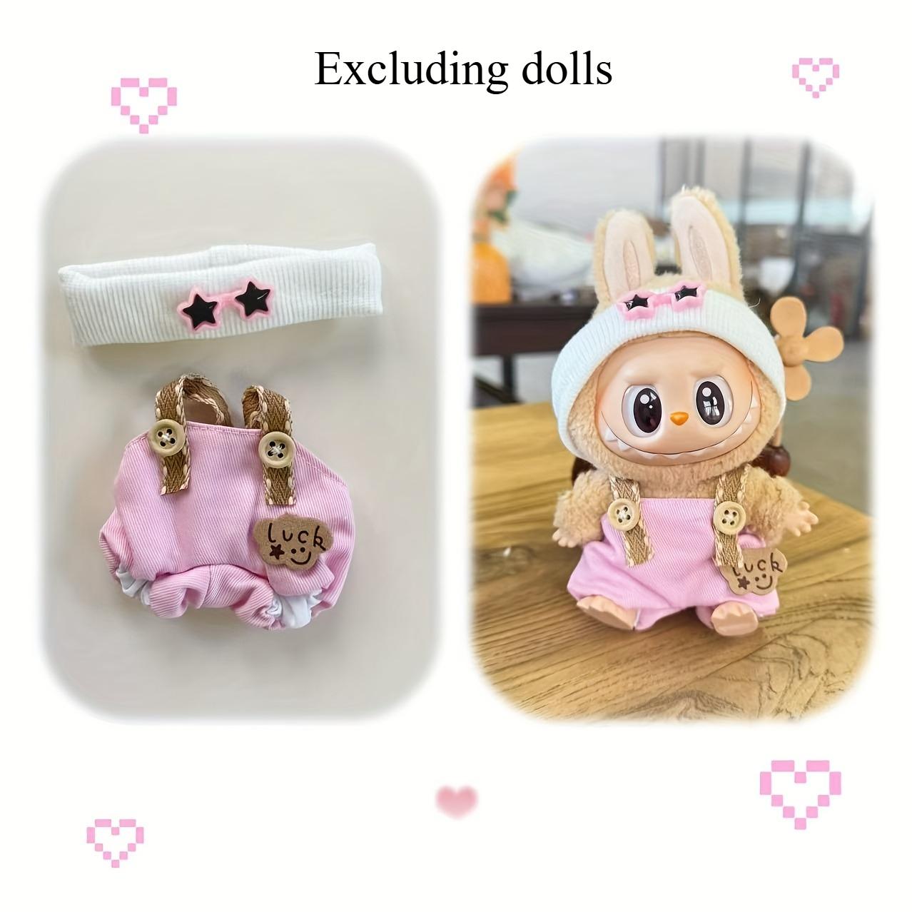 

1 set Labubu Plush Doll Accessories - Starry Eye Backpacks, Hats, and Cute Outfits for Festive Gift Boxes, Durable Polyester No doll