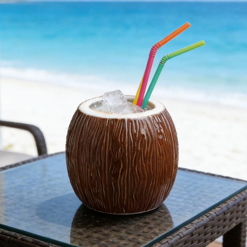 Personalized Hawaiian Cocktail Cups Retro Beverage Cups Creative Cups Ceramic Cups Tiki Bar Cups Coconut Cups The Perfect Gifts