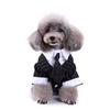 Pet Dog Formal Suit Costume Puppy Clothing Bow Tie Stripe Size S Small Dogs Warm Stylish Outfit For Weddings Parties