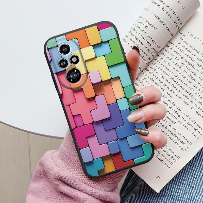 For Honor 200 Pro Case Phone Cover Popular Flower Lovely Cartoon Cat Soft Silicone TPU Funda For Honor 200Pro Protector Bumper