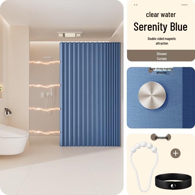 

Yipan Serene Blue Shower Curtain