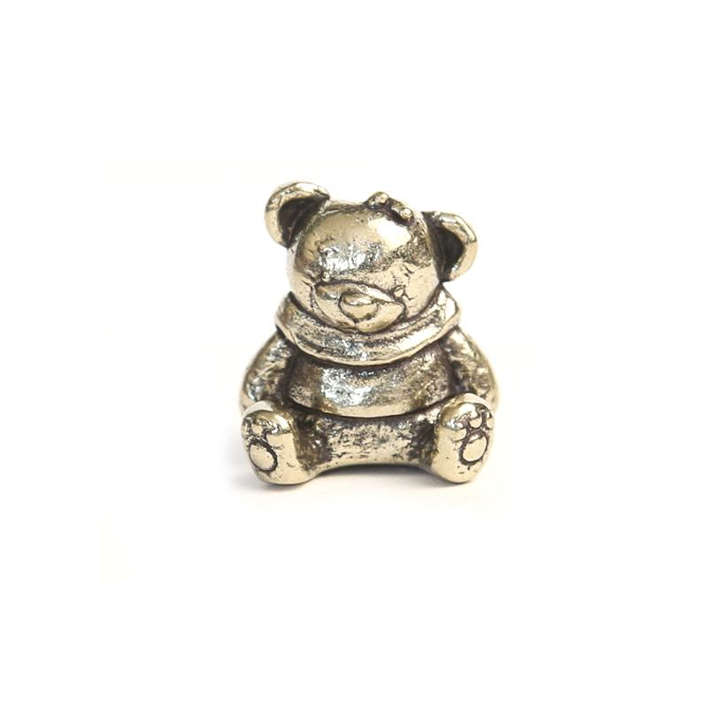 Cute Sitting Bear Brass Knife Bead EDC DIY Paracord Woven Bracelet Lanyard Pendants Accessories Outdoor Tool Hangings Trinkets