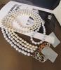 Laccetto Universale Glitterato per Telefono Collana Lunga a Tracolla Catena Cinghie Perlate Portachiavi Sling Anti-perso con Patch per Custodia Telefono