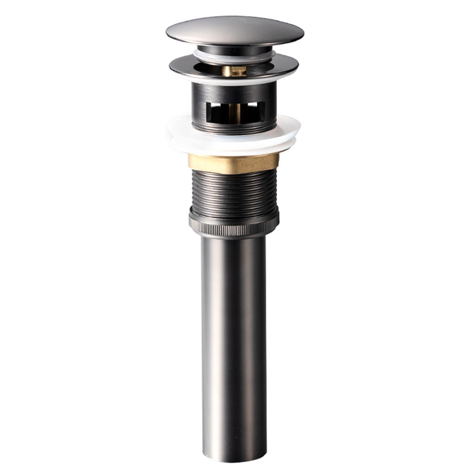 Bathroom Sink Pop Up Drain Stopper Anti Clogging Copper Bathroom Lavatory Vanity Sink Drain Without Overflow for Home