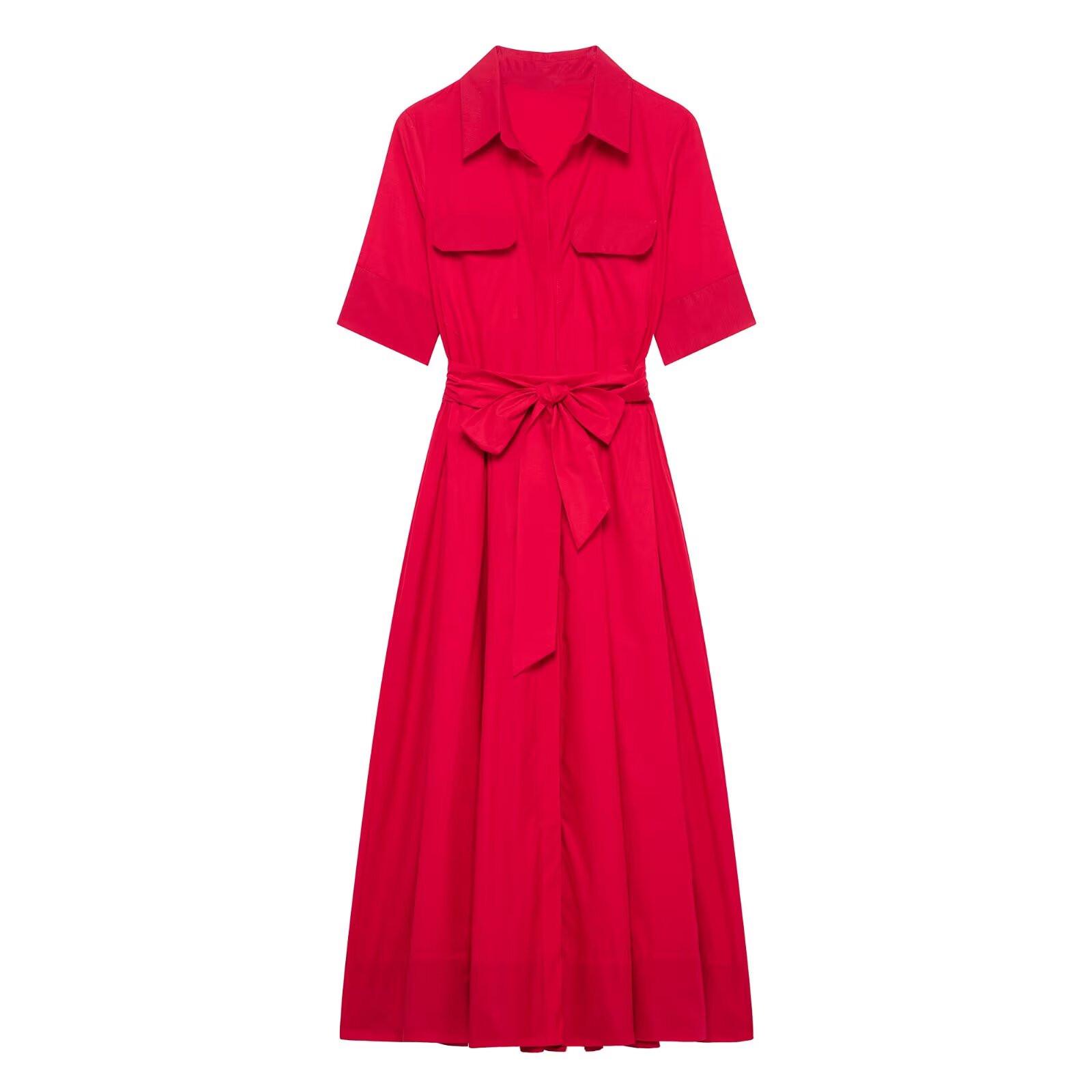 

2025 Spring Women s Slim Fit Design Lapel Dress S