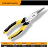 6-inch & 8-inch Multifunctional Pliers Set: Needle Nose, Flat Nose, Crimping, Wire Strippers