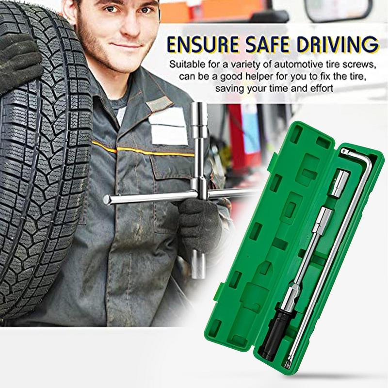 Extended Lug Wrench 4 Way Lug Nut Remover Socket Tire Tool Portable Wheel Repair Tool Wrench Socket Set For Motorcycle Cycle Car
