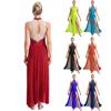 Damen Modern Lyrical Dance Dress Ärmellos Split Sheer Mesh Ballet Gymnastik Trikotkleid Zeitgenössische Performance Dancewear