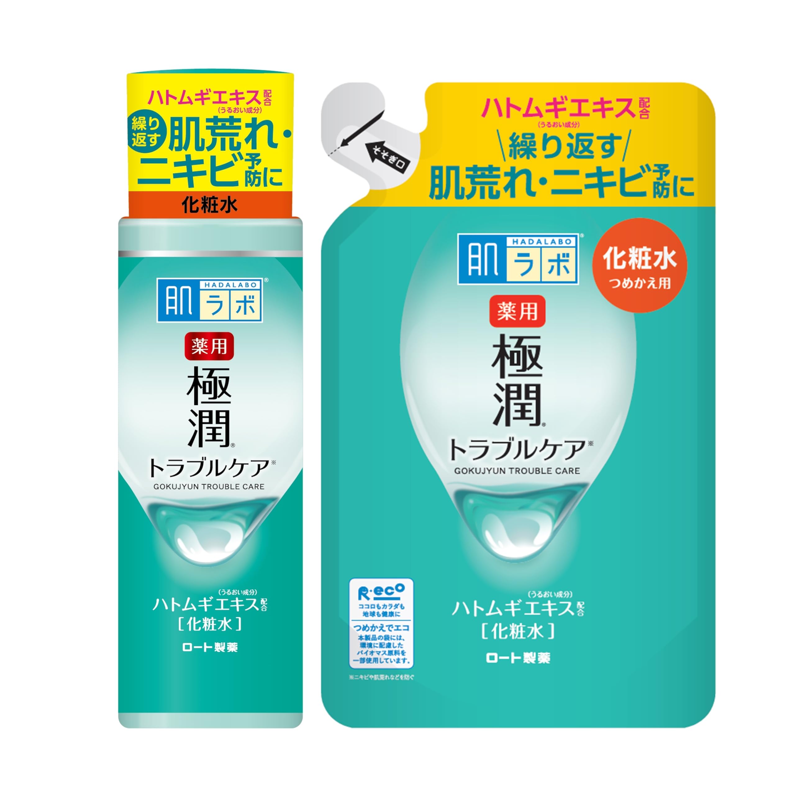 

Hada Labo Лечебный Gokujyun Trouble Care флакон 170 мл, запаска 170 мл и [квазилекарственное средство] зелёный