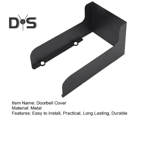 Weatherproof Ring Doorbell Cover Metal Ring Doorbell Cover Plate Waterproof Sun Protection Simple Installation Doorbell Cover