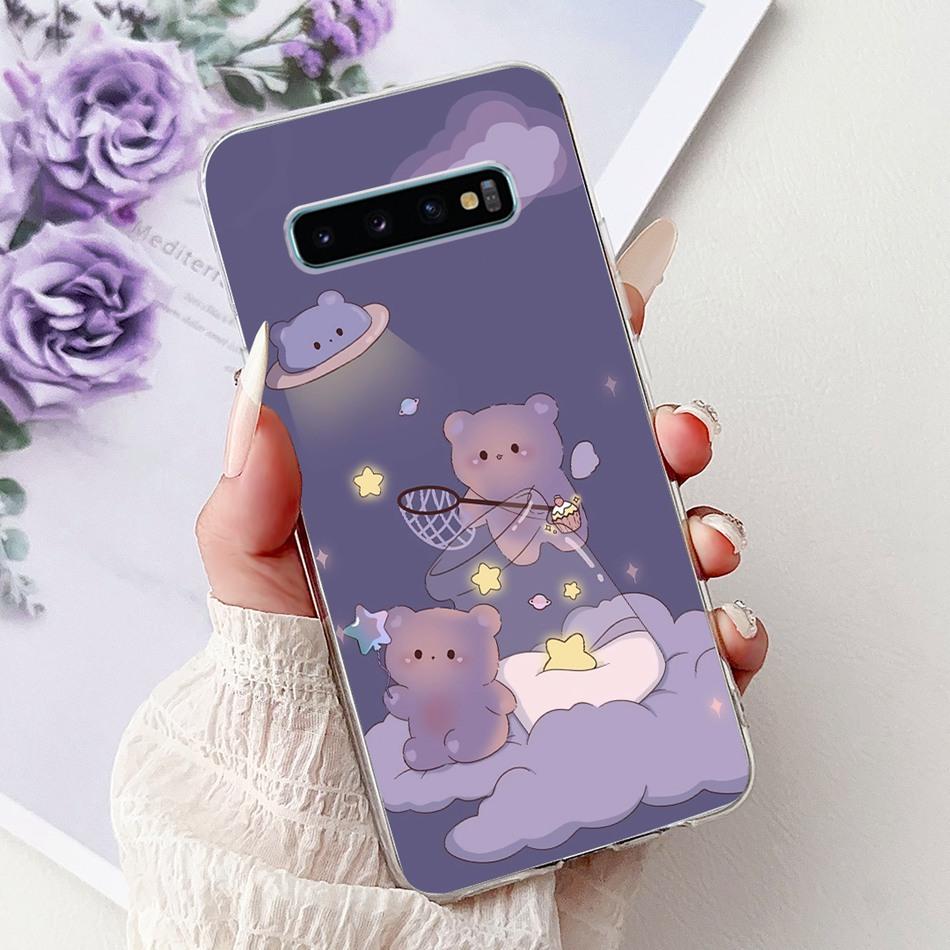 Per Samsung Galaxy S10+ S10 S10e Elegante Custodia per Telefono con Motivo Floreale e Farfalle Per Samsung S10e S10 Plus S 10 4G Custodie Morbide in Silicone TPU