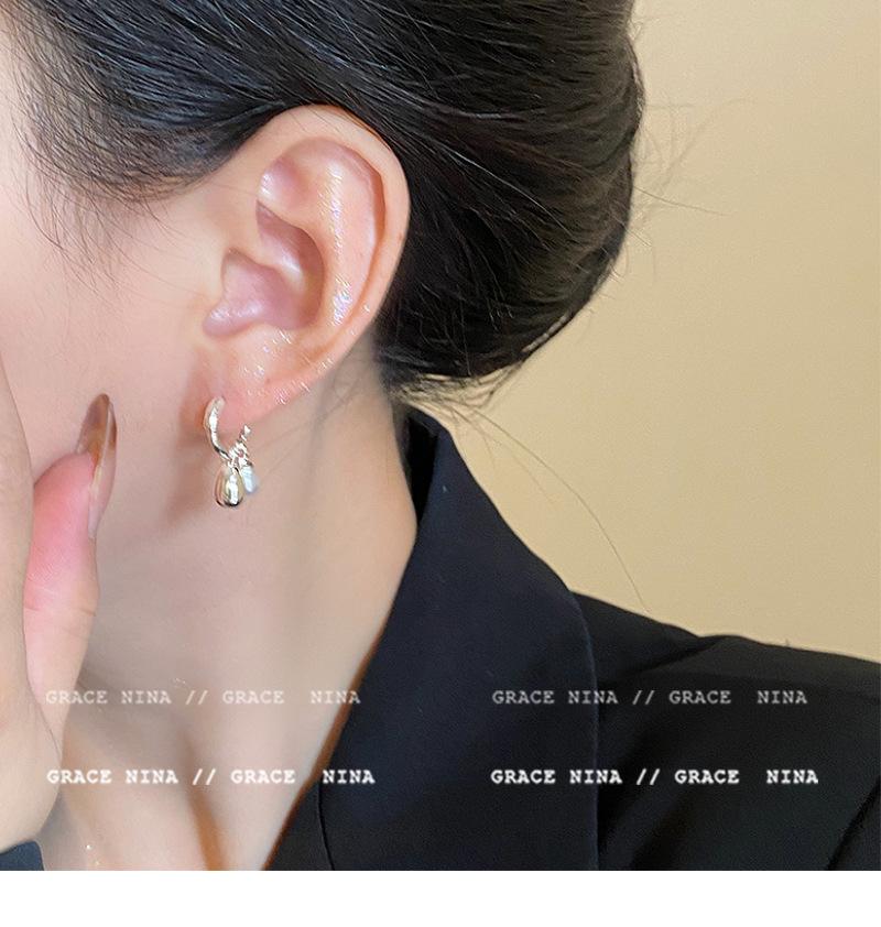 2024 Elegant Pearl Pendant Earrings - Convertible Design, High-End Versatile Style for Women