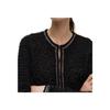 Karl Lagerfeld French Elegant Daily Commuting Dating Outfit Light Luxury Solid Color Low Round Neck Long Sleeve Coat Sweater Women Outerwear 241L2042
