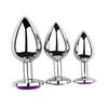 1Pcs Crystal Anus Metal anal plug Jewelry base novice player to senior player 5 size SM Butt g-point massage BDSM sex toys