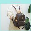 2023 New Fashion Women's Backpack Versatile Pu Leather Summer Bag Large Capacity White/brown