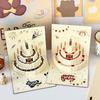 Surprise Gift 3D Happy Birthday Card Four-Layer Cake Folding Birthday Cake Card  Gift Giving