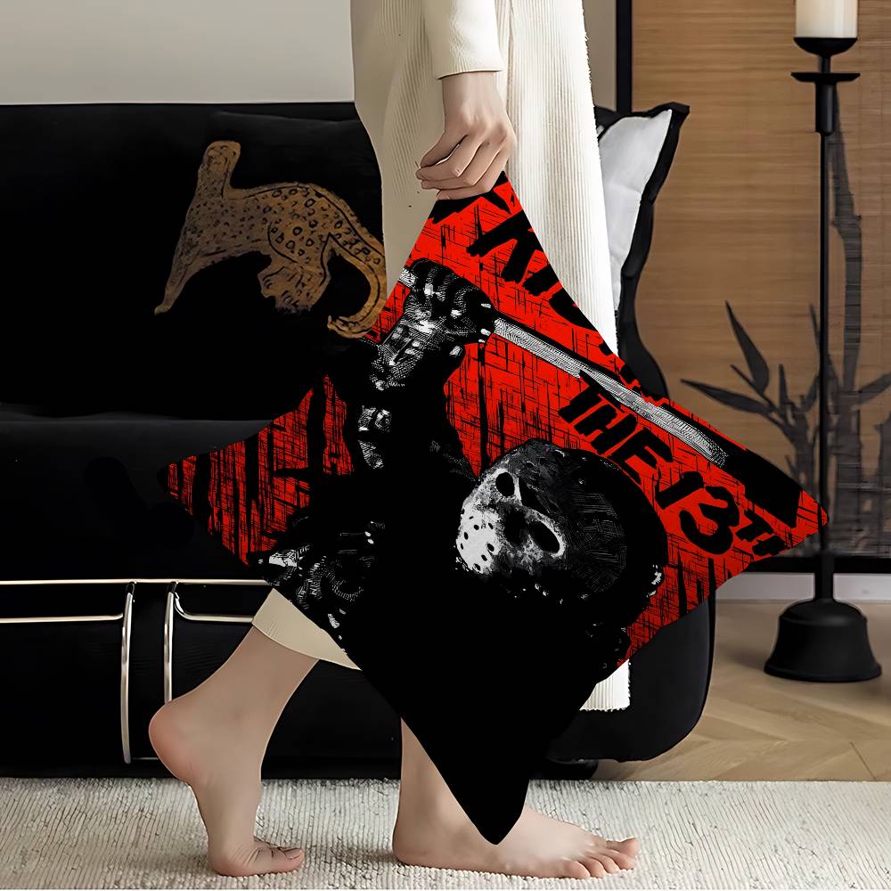 Jason V-Voorhees Horror Personalized picture text home decorative pillows Household Gifts 45x45cm