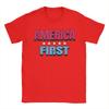 America First T Shirts Unisexs  100 Cotton Vintage TShirt Round Neck  Tee Shirt Short Sleeve Clothing Classic