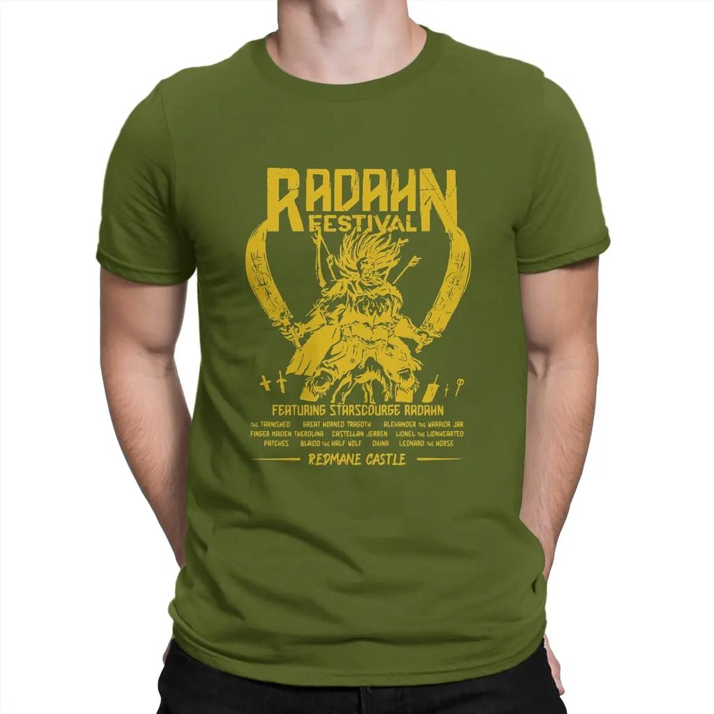 Men's T-Shirt Festival Radahn Awesome Pure Cotton Tees Short Sleeve DARK SOULS T Shirts O Neck Clothes Graphic Printed