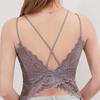 Sexy Women's Sleeveless Lace Vest Bra Hollow Out Padded Tops Underwear Female Bralette