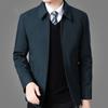 Padded jacket men's jacket middle-aged high-end business leaders, padded jacket thickened jacket men's padded jacket lapel top