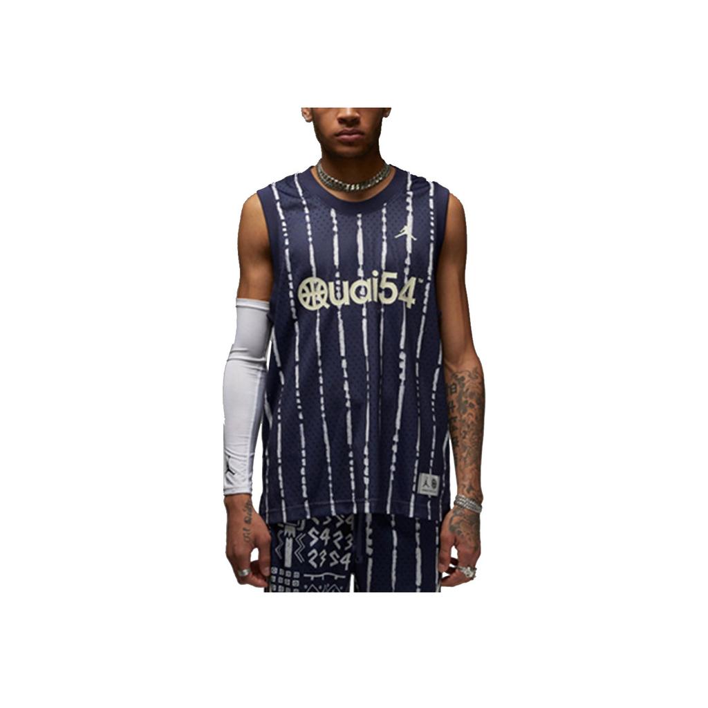 Jordan Printed Letter Logo Mesh Round Neck Sleeveless Basketball Tank Top Men Tops Blue DV6793-511