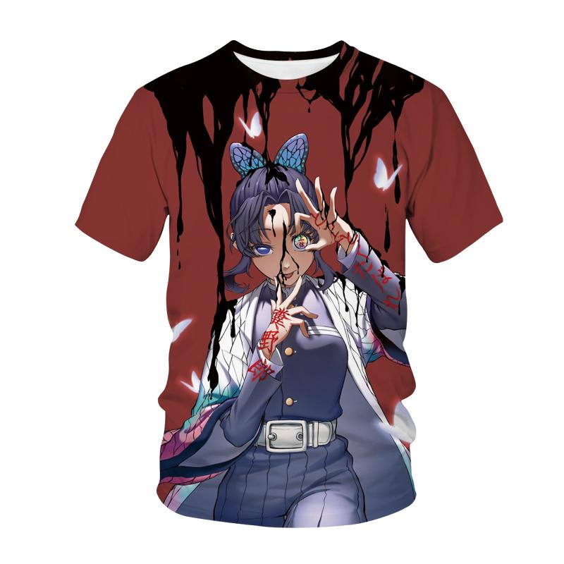 T-shirt Uomo Donna Anime Stampa 3D Streetwear Demon Slayer Kimetsu No Yaiba Harajuku Moda Tshirt Unisex Maglietta Top Abbigliamento