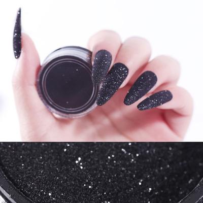 Nail Powder Grain Effect Pigmented Art Making Safe Sugar Black White Dipping Dust Pigment for Manicure