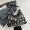 Cloth Leopard Print Crossbody Bags Retro Messenger Bag Vintage Shoulder Bag  Outdoor