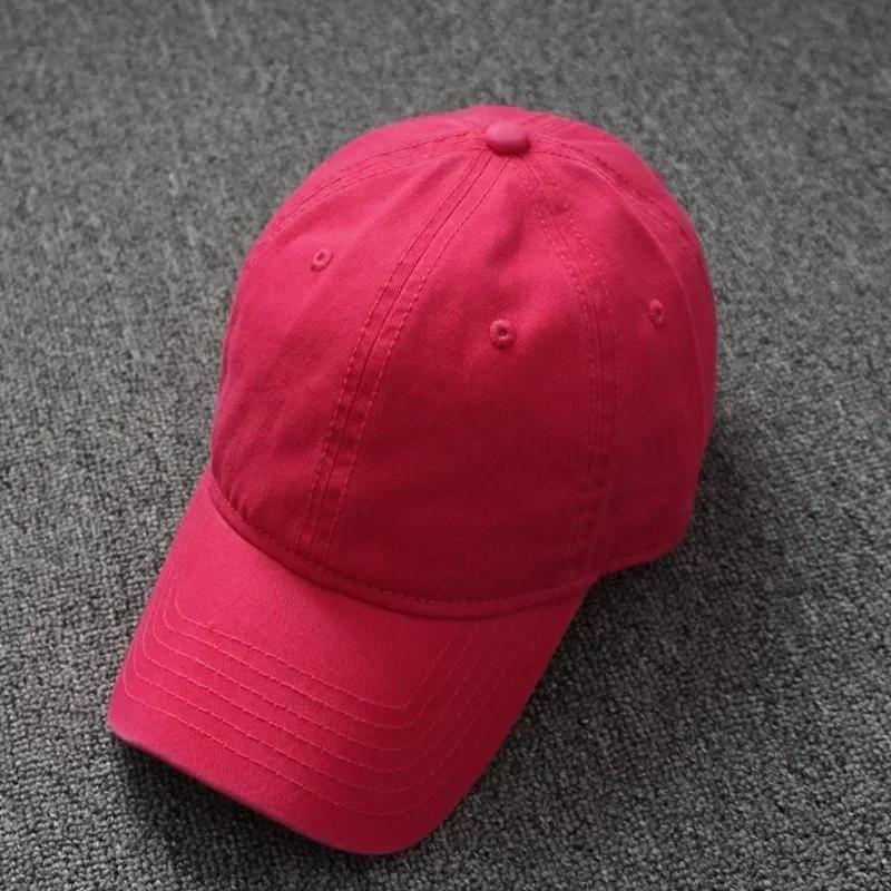 Solid  Cap Four Seasons Women Ponytail Baseball Caps Big Size  Men Baseball Cap Cotton Outdoor Simple  Visor Casual Cap