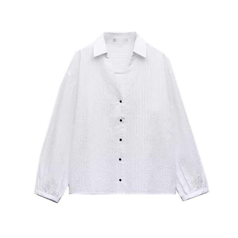 Fashion Style 2024 Spring New Fashion Women's Fashion Clothing Vacation Style Stripes Shirt 2 Colors 4387033 044