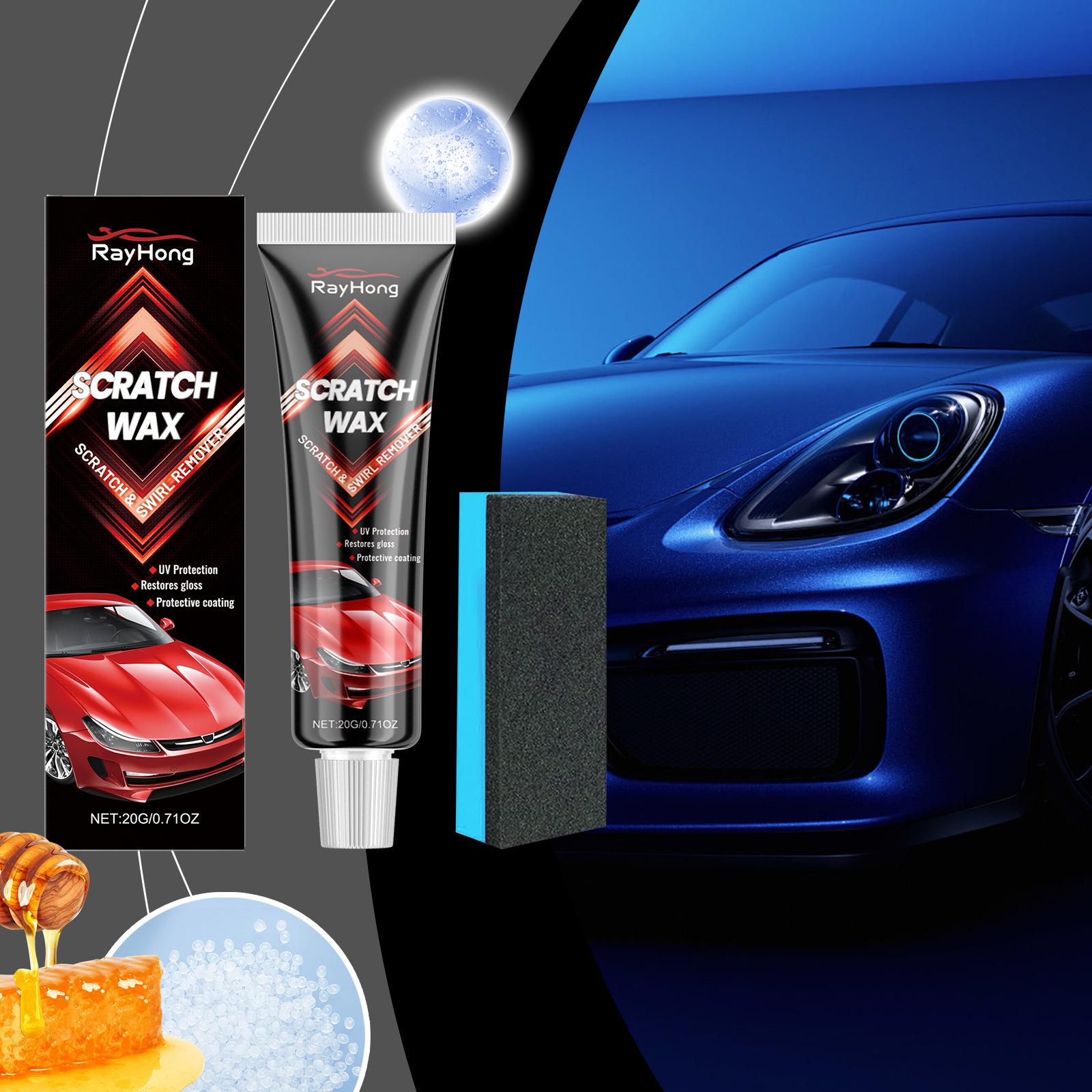 

Rayhong Car Plating Wax, Easy-to-Use Spray Wax to Add Gloss, Shine, and Protection with Microfiber Cloth and Applicator Pad 20g