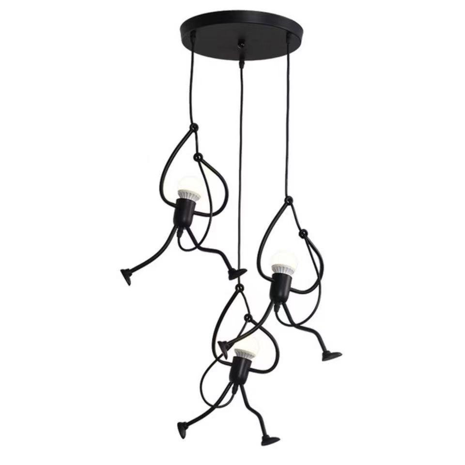 Nordic Wrought Iron Pendant Light - Retro Modern Art for Cafe or Boutique Decor
