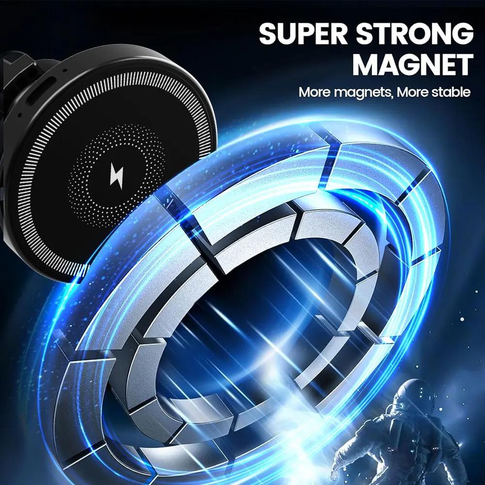 Xiaomi Car Phone Holder Magnetic Wireless Charge Cellphone Bracket For iPhone Magsafe 16 15 14 13 12 Fast Charging Air Vent Stand Mount