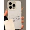 White Footprints Suitable for Apple 13 Mobile Phone Case 16 Promax Cute Simple 15 Anti-fall 14 Protective Cover 11 Cartoon