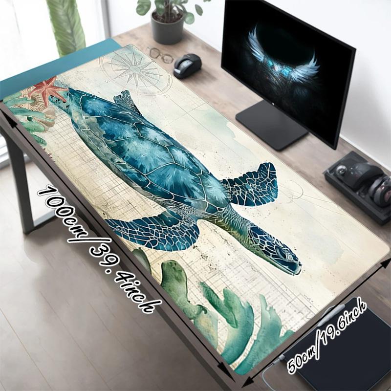 Ocean Life Xl Gaming Mouse Pad Nonslip Rubber Base Stitched Edge Waterproof Desk Mat For Pc Laptop Gamer Office Computer Accessories C927479