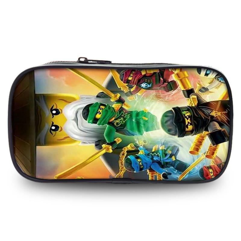 Ninjago Pencil Case For Students With Nylon Material And Storage Pocket