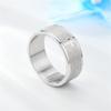 Anello con Croce di Gesù Bibbia 8mm Maschio Colore Argento Anelli con Scritture Cristiane Preghiera per Uomini Donne Moda Religiosa Gioielli per Feste Regalo