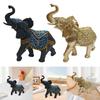 Elephant Statue Animal Art Sculpture Decoration Good Luck for Cabinet Bedroom Desktop