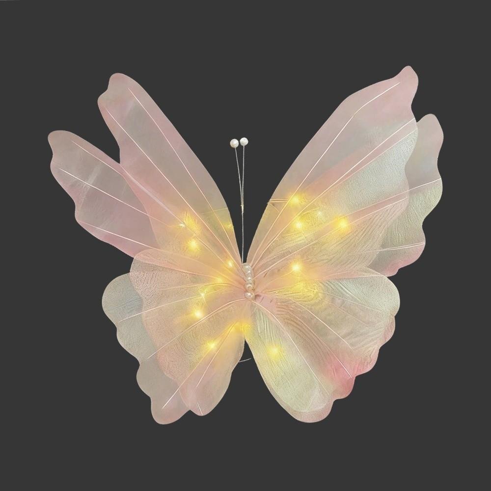 50CM Butterfly Strip Light Silk Material Luminous Decoration Sparkling Yarn Flower  Spring Party