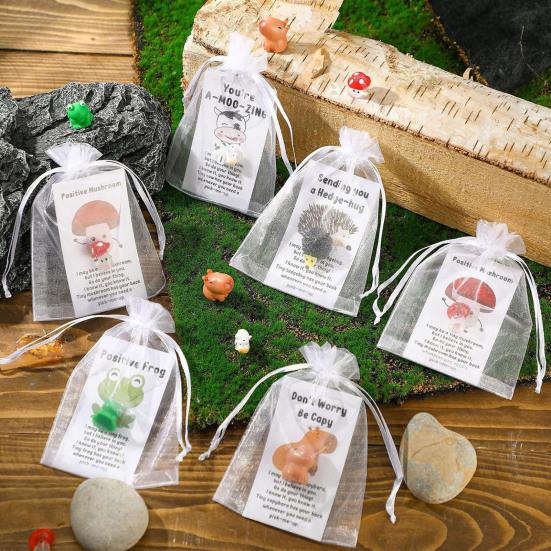 Employee Appreciation Gifts Bulk for Coworkers Funny Resin Animals with Thank You Cards Inspirational Office Pocket Gifts