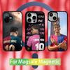 Custodia per Telefono Calcio 19 L-Lamines Per iPhone 16,15,14,13,12,11,Pro,Max,Plus,Mini Y-Yamales Nuova Ricarica Wireless Magnetica Magsafe