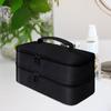 Double Layer Makeup Bag Toiletry Storage Case for Women Girls Portable Lightweight Brush