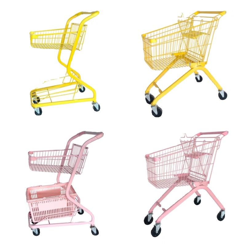 Double Layer Supermarket Shopping Cart