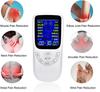 TENS EMS 4 Channel Rechargeable Combo Machine Unit - Muscle Stimulator + Back Pain Relief and Management- 24 Programs/Backlit