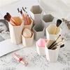 3 Lattices Cosmetic Make-Up Brush Storage Box Table Organizer Pen Storage Makeup Nail Polish Cosmetic Holder Box