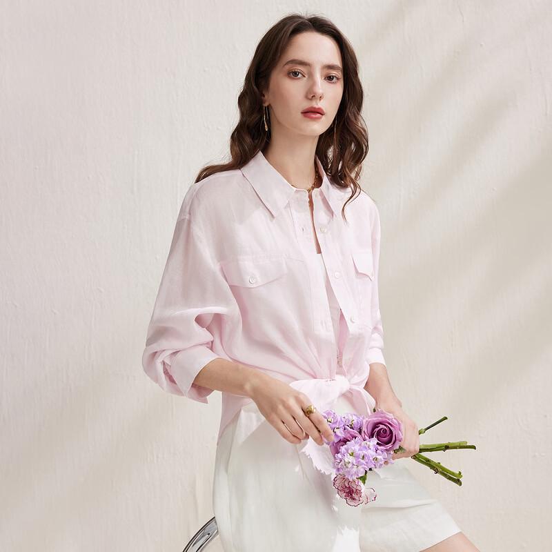 Zhaojun 2026 Spring/Summer Ramie Lapel Long-Sleeve Shirt