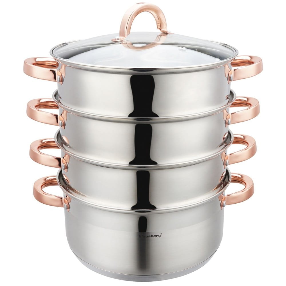 Zestaw garnków do gotowania na parze 24cm 5 ele.  Parowar KLAUSBERG KB-7736