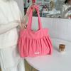 Casual Canvas Tote Bag With Wrinkled Design And Magnetic Closure For Daily Use