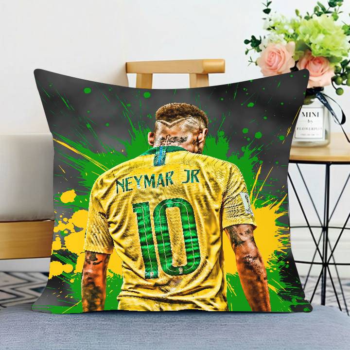 Football N-Neymar Personalized Pillow Cover Kids Bedroom Wild Party Decor Pillowcase Kid Birthday Shower Gift